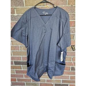 NEW nwt Butter-Soft Scrub Shirt Women's Plus Size 4xl Blue Top